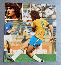 ZICO world footballer 1983 signed picture 11x12.5 autograph picture