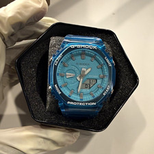 Casio G-SHOCK Blue Analog-Digital Resin Watch 200m WR w/ Box & Papers picture