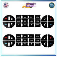 AC Dash Button Repair Kit Decal for 07-14 Chevy GM Vehicles Control Buttons picture