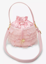 Her Universe Crossbody Wicked Glinda Pink Butterfly Ruffle Bag Purse Frill picture