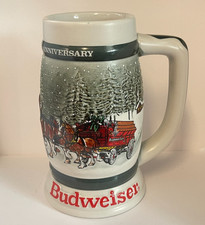1982 Budweiser Holiday Stein -- Annual Christmas mug series Anheuser Busch C57 picture