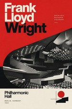 Frank Lloyd Wright Poster 1963 Philharmonic Hall Midcentury Modern 24x36