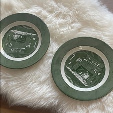 Royal China Colonial Homestead Elegant Green Dinner Plate Set picture