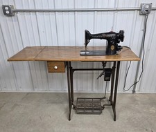 RARE 1937 Singer 1200 Professional Sewing Machine  Drop Leaf  Treadle Knee Lift picture