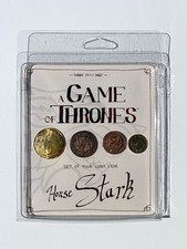 SHIRE POST MINT - GAME OF THRONES RELICA COINS - HOUSE STARK - SET OF 4 - NEW picture