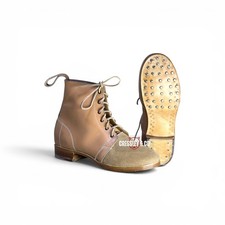 WW1 GERMAN SCHNÜRSCHUHE MARCHING LOW BOOTS 1914–1918 REPRODUCTION, Made to Size picture