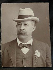 1890s-1900s Baseball HOF Cincinnati Reds Buck Ewing Newark Ohio Cabinet Card picture