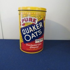 VINTAGE QUAKER ROLLED WHITE OATS TIN 1984 THE QUAKER OATS COMP LIMITED EDITION picture