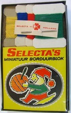 Vintage Selecta's Dutch Miniature Embroidery Block Sewing Cards 3.5
