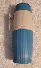 Vintage Thermos Bottle Model Quart Size Blue King Seeley Thermos picture
