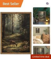 Rustic Woodland Deer Canvas Wall Art 8x10 - Elegant Home Decor Piece picture