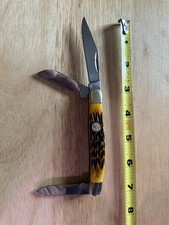Boker Tree Brand Brown Jigged Bone Medium Stockman 3 Blades Folding Knife picture