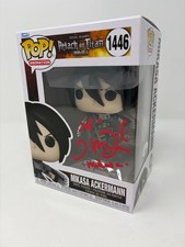 Trina Nishimura Attack on Titan Mikasa #1446 Signed Funko Pop JSA Certified Auto picture