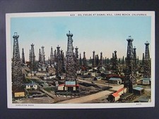 Long Beach California Signal Hill Oil Fields Vintage Antique Postcard 1915-1930 picture