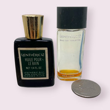 Vintage 1950's Lentheric 12 Huile Pour Le Bain Bath Oil .25 fl oz + Bonus EDT picture
