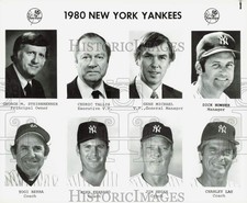 1980 Press Photo New York Yankees baseball officials, players in headshots picture