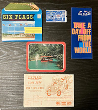 Six Flags Over Mid-America 1972 Season Brochure + Souvenir Ticket + Postcard picture