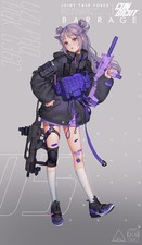 Anime girls art portrait display 2d lovecacao weapon Custom Gaming 11x17 Poster picture