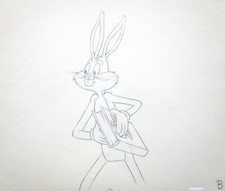 1980's BUGS BUNNY book Warner Brothers ORIGINAL ANIMATION PRODUCTION cel DRAWING picture