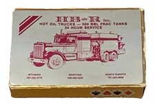 Vtg HB&R Playing Cards Oilfield Oil Gas Wyoming Montana North Dakota Advertising picture