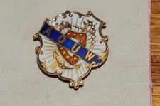 AOUW Fraternal Organization Lapel Pin Gold Filled 1897 Historic New Old Stock picture