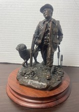 CA Pardell 1987 Bronze Legends Sculpture ~Good Company~Hunter With Dog 144/2500 picture