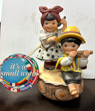 VTG Goebel Walt Disney It's A Small World Rotating Mexican Music Box Figurine picture