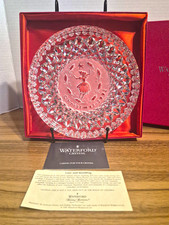 Vtg 1992 Waterford Crystal 12 Days of Christmas Plate 9 Ladies Dancing Boxed picture