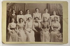 Twelve Lovely Young Women Dressed Alike~Sorority /Graduation~Victorian Photo picture