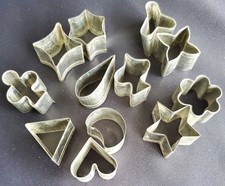 Vintage Mini Cookie Cutter Set (12) Made in Italy Candy Fondont Ace Hardware picture