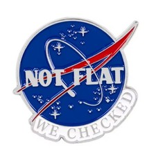 NASA US Space Agency Logo Not Flat We Checked Metal Enamel Pin NEW UNUSED picture