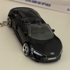  Audi R8 Spyder 2019 Keychain Black Hot Wheels Matchbox Keyfob Gift picture
