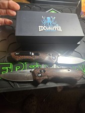 EDCGRIPPER Blacktide Pocketknife BOTH 14C28N Axis Lock Wood Drop Point Plain picture