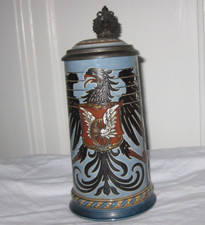 Rare Mettlach Beer Stein #2075 Railroad Telegraph Occupational  1/2 liter German picture
