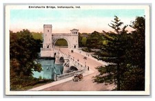 Emrichville Bridge Indianapolis Indiana IN UNP WB Postcard XA5 picture