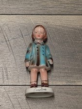 VTG Inarco Caroline Kennedy Bisque Figurine in Blue Coat E-1845 Made in USA picture