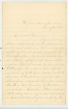1891 St. Johnsbury VT Letter Logging Train Ride Family Reflections & Church picture