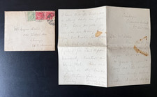 1905 Antique Irish Letter & Cover Chicago Home Rule Land Reform Mayo Ireland picture