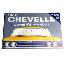 OEM Original 1967 Chevy Chevrolet CHEVELLE Owner's Manual Part No. 3901023 picture