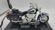 Harley Davidson Motorcycle Telephone Landline Phone Heritage Softail Blue/Gray picture