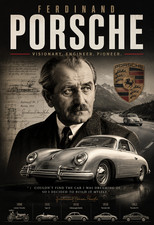 Ferdinand Porsche Vintage Poster 13x19 Matte Print Automotive Wall Art 13x19 picture