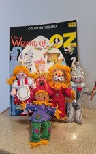 Vtg Wizard Of Oz Set Of Handmade Bucilla Felt Sequin Ornaments W/vintage Bk Read picture