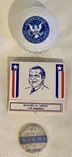 RICHARD NIXON 1968 RARE Pin, Commemorative Matchbook & Nixon Library Golf Ball picture