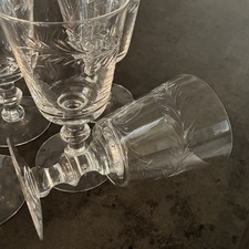 VTG Tiffin Franciscan Trousseau One Leaf Water Goblets Stemmed Set Of 5 #17395 picture