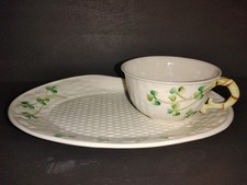 Belleek 2002 Retrospect Sandwich Plate & Tea Cup.  picture