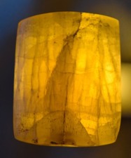 Very Beautiful Yellow Fluorspar Authentic Rectangular Type Bannerstone picture