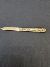 Antique Ornate Folding Pocket Fruit Knife - High Purity Silver - French... picture