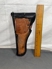 WWII Boyt 44 1944 TWO TONE black brown Leather 1911 Colt .45 gun Holster picture