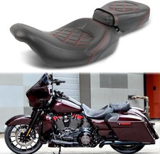 Low-Profile Driver Passenger Seat Pillion Set Compatible with Harley Touring Roa picture