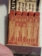 vintage feature matchbook HALLS CLOTHING wichita kansas complete unstruck picture